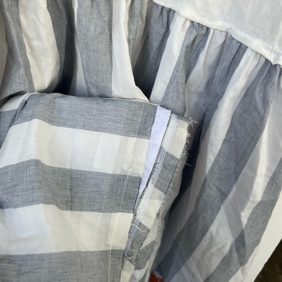 Urban Outfitters Oversized Margo Mixed Henley T-Shirt Dress Size Large White - Picture 9 of 9